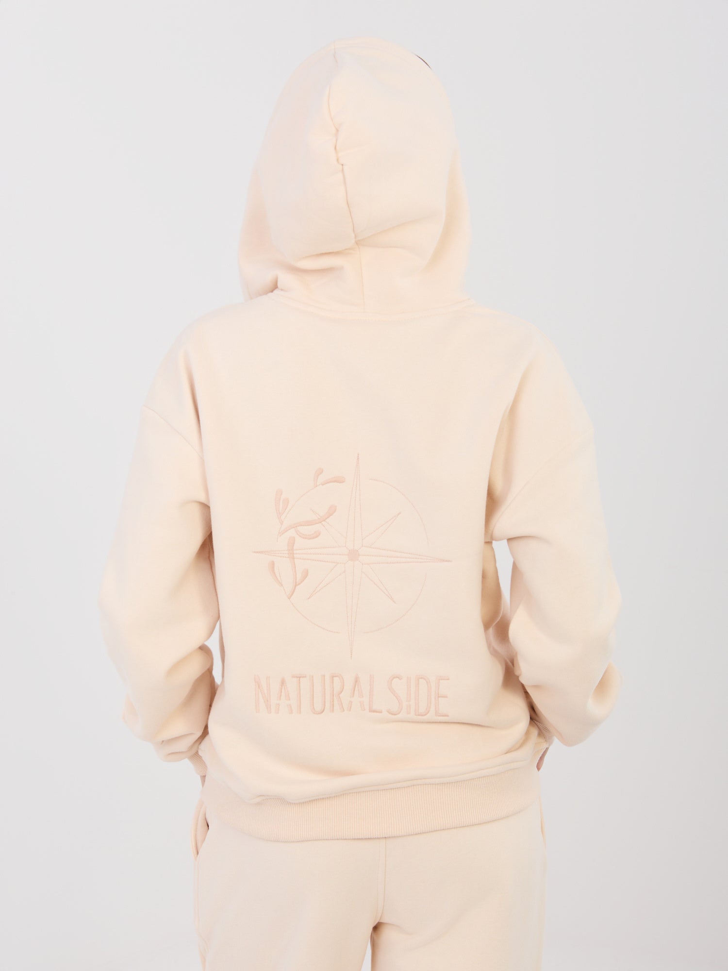 NATURAL SIDE Jasnobeżowa rozpinana bluza z kieszeniami