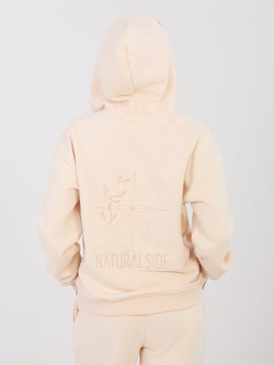 NATURAL SIDE Jasnobeżowa rozpinana bluza z kieszeniami