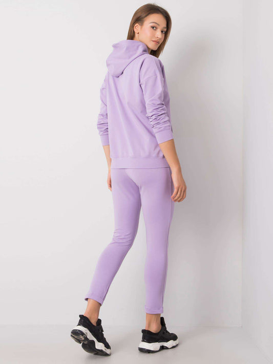 RUE PARIS Jasnofioletowy komplet casualowy