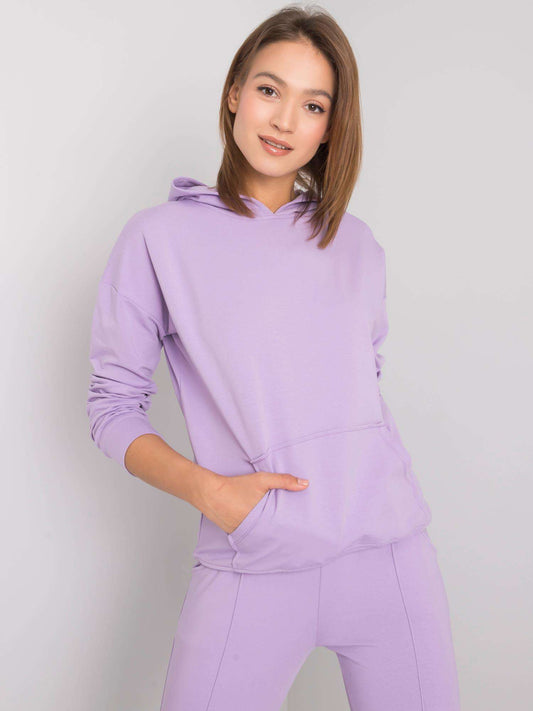 RUE PARIS Jasnofioletowy komplet casualowy