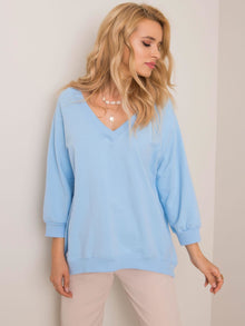RUE PARIS Jasnoniebieska bluza oversize