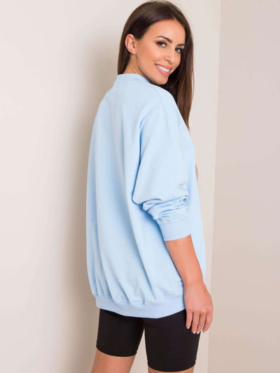 Jasnoniebieska bawełniana bluza basic