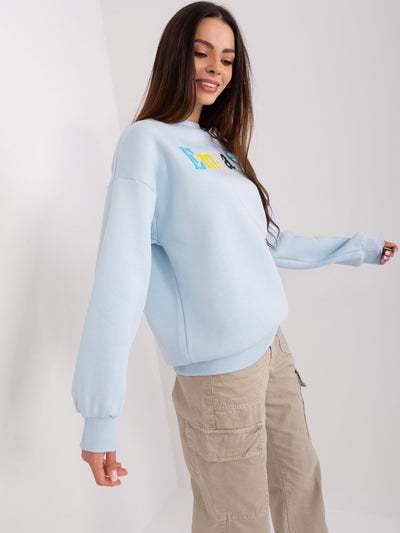 Jasnoniebieska bluza bez kaptura