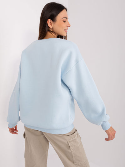 Jasnoniebieska bluza bez kaptura
