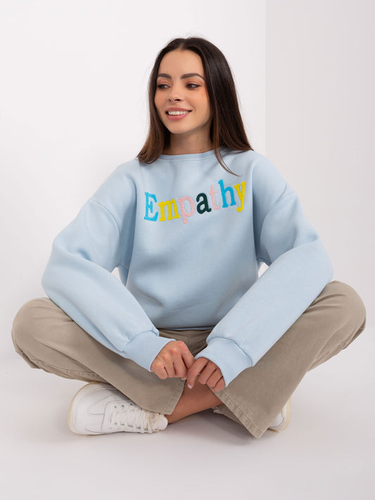 Jasnoniebieska bluza bez kaptura