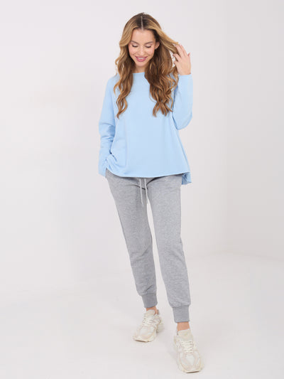 Jasnoniebieska damska bluza o kroju oversize