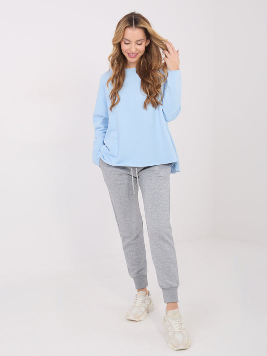 Jasnoniebieska damska bluza o kroju oversize