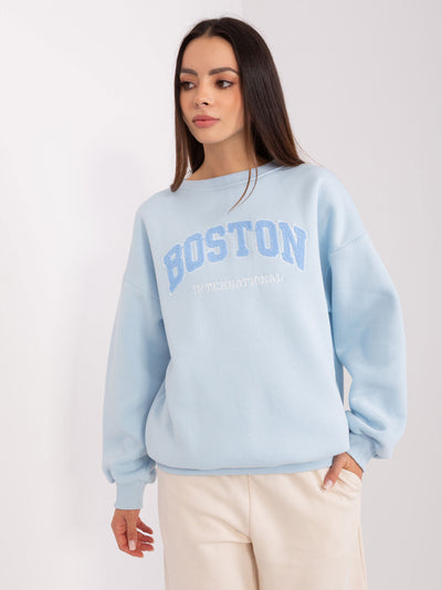 Jasnoniebieska bluza bez kaptura o kroju oversize