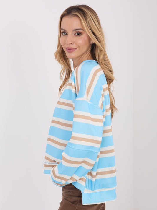 Jasnoniebieska damska bluza bez kaptura