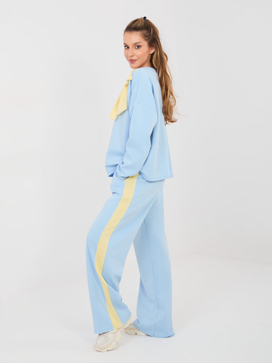 RUE PARIS Jasnoniebieska damska bluza bez kaptura