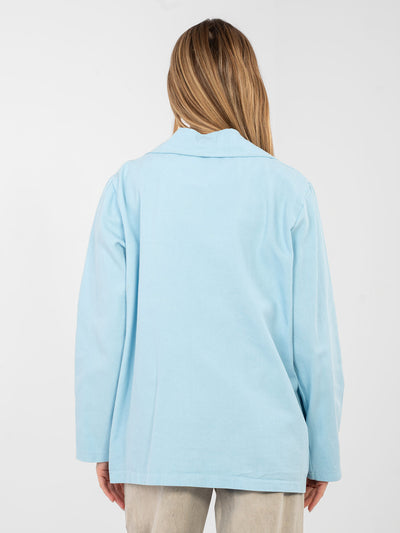 RUE PARIS  Jasnoniebieska jeansowa marynarka oversize