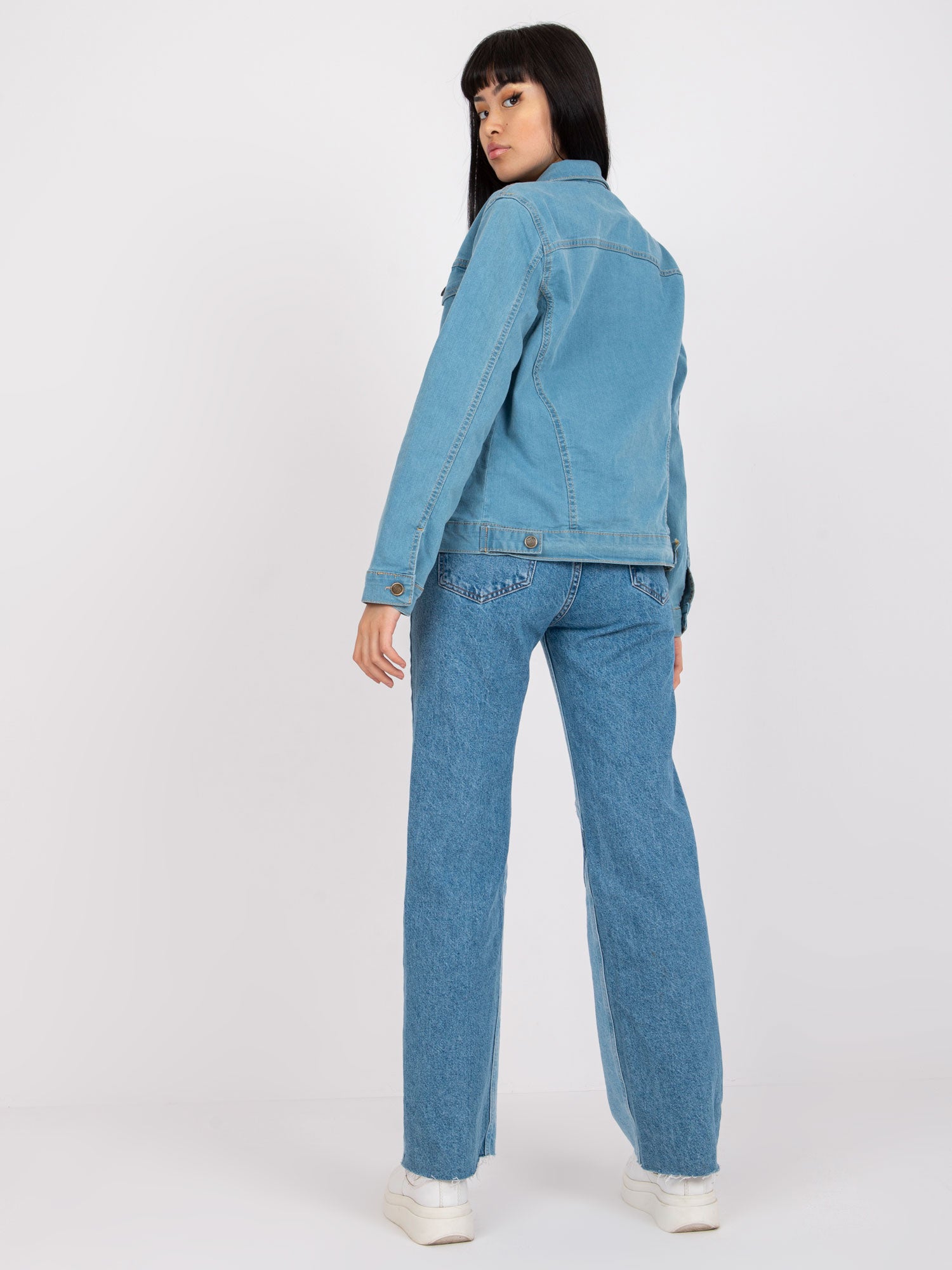 RUE PARIS Jasnoniebieska damska kurtka jeansowa