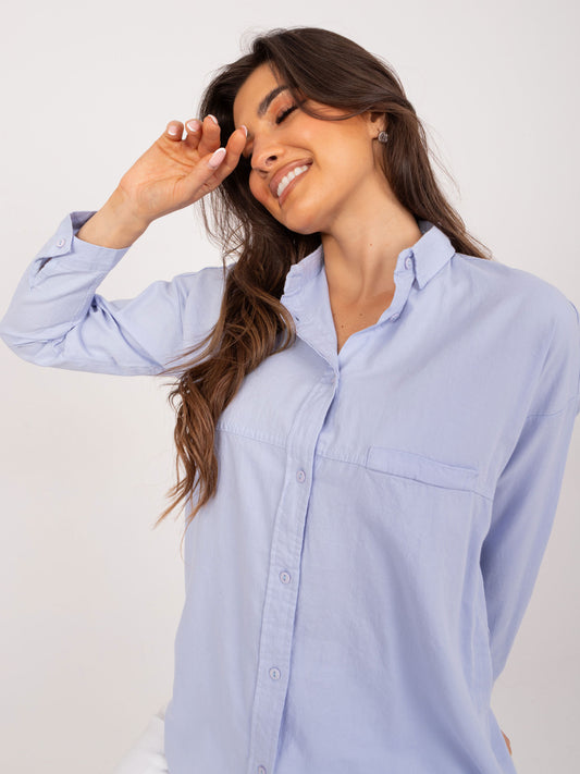Jasnoniebieska rozpinana koszula oversize