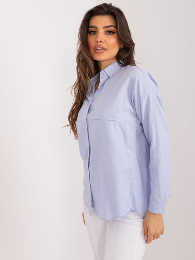 Jasnoniebieska rozpinana koszula oversize