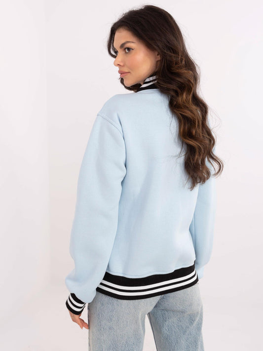 Jasnoniebieska damska bluza baseball z haftem