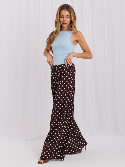 RUE PARIS Jasnoniebieski top basic bez rękawów