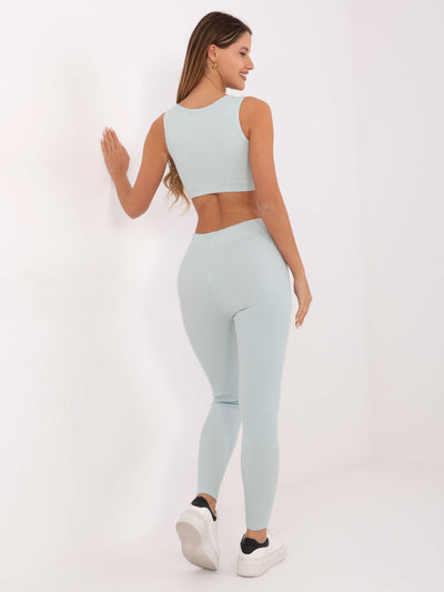FOR FITNESS Jasnoniebieski sportowy komplet z legginsami