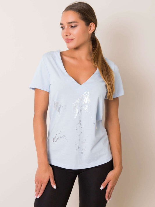 FOR FITNESS Jasnoniebieski t-shirt damski