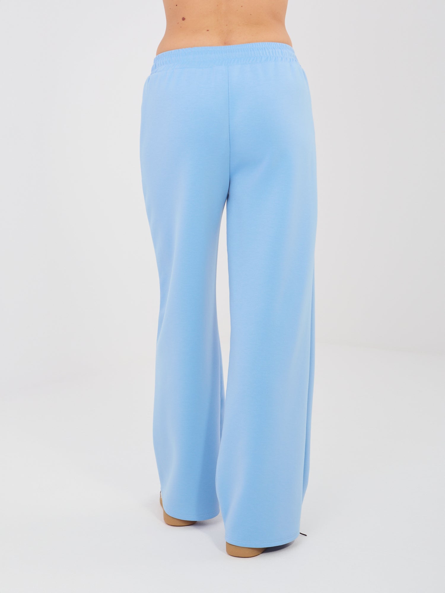 RUE PARIS Jasnoniebieskie dresowe spodnie straight leg