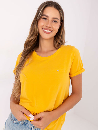 BASIC FEEL GOOD Jasnopomarańczowy damski t-shirt