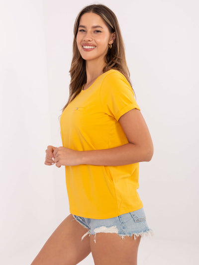 BASIC FEEL GOOD Jasnopomarańczowy damski t-shirt