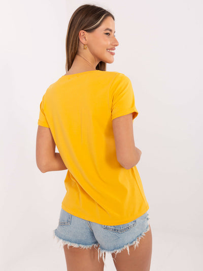 BASIC FEEL GOOD Jasnopomarańczowy damski t-shirt