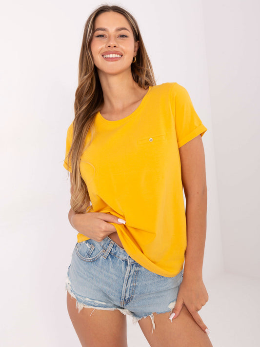 BASIC FEEL GOOD Jasnopomarańczowy damski t-shirt