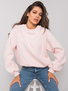 RUE PARIS Jasnoróżowa gładka bluza