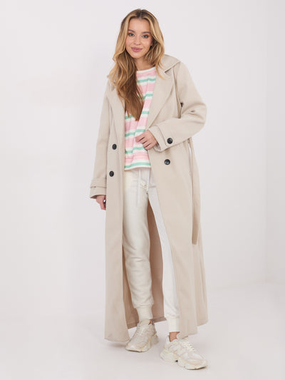 Jasnoróżowa damska bluza oversize w paski