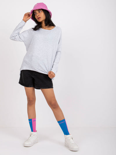 Bluza oversize jasnoszara
