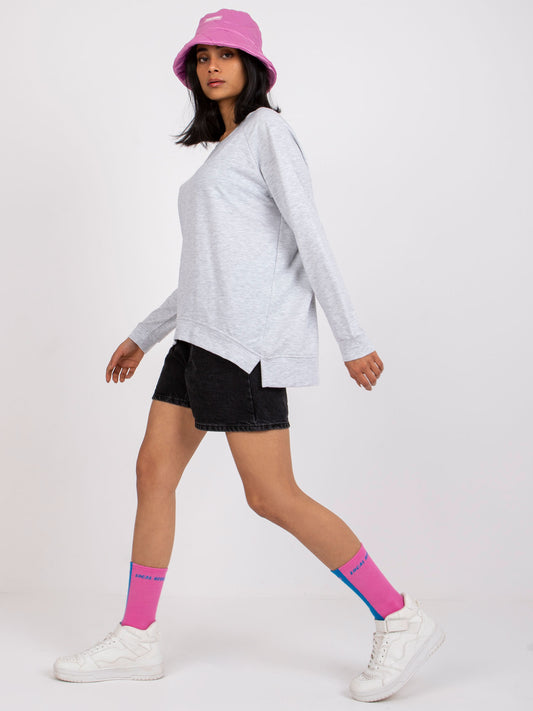 Bluza oversize jasnoszara