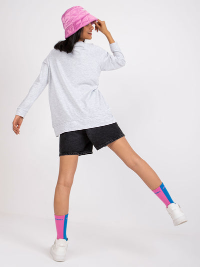Bluza oversize jasnoszara