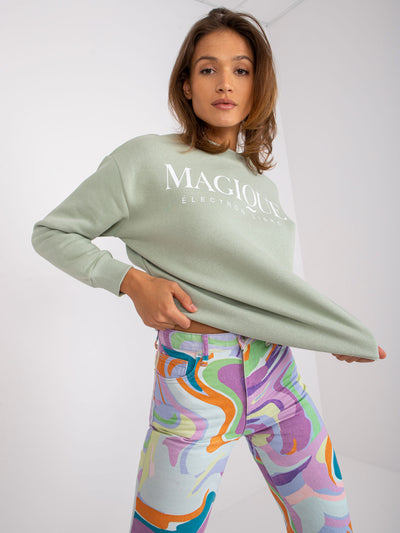 SUBLEVEL Jasnozielona bluza dresowa