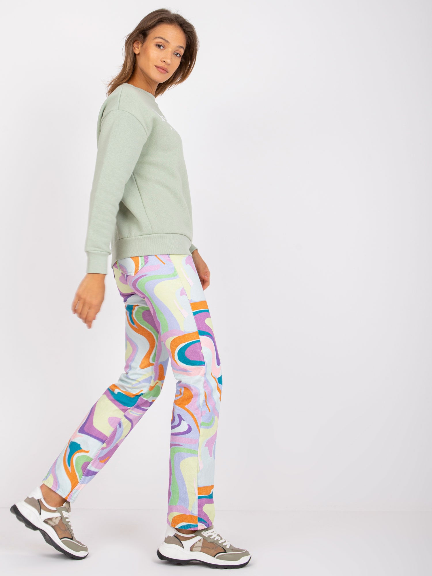 SUBLEVEL Jasnozielona bluza dresowa