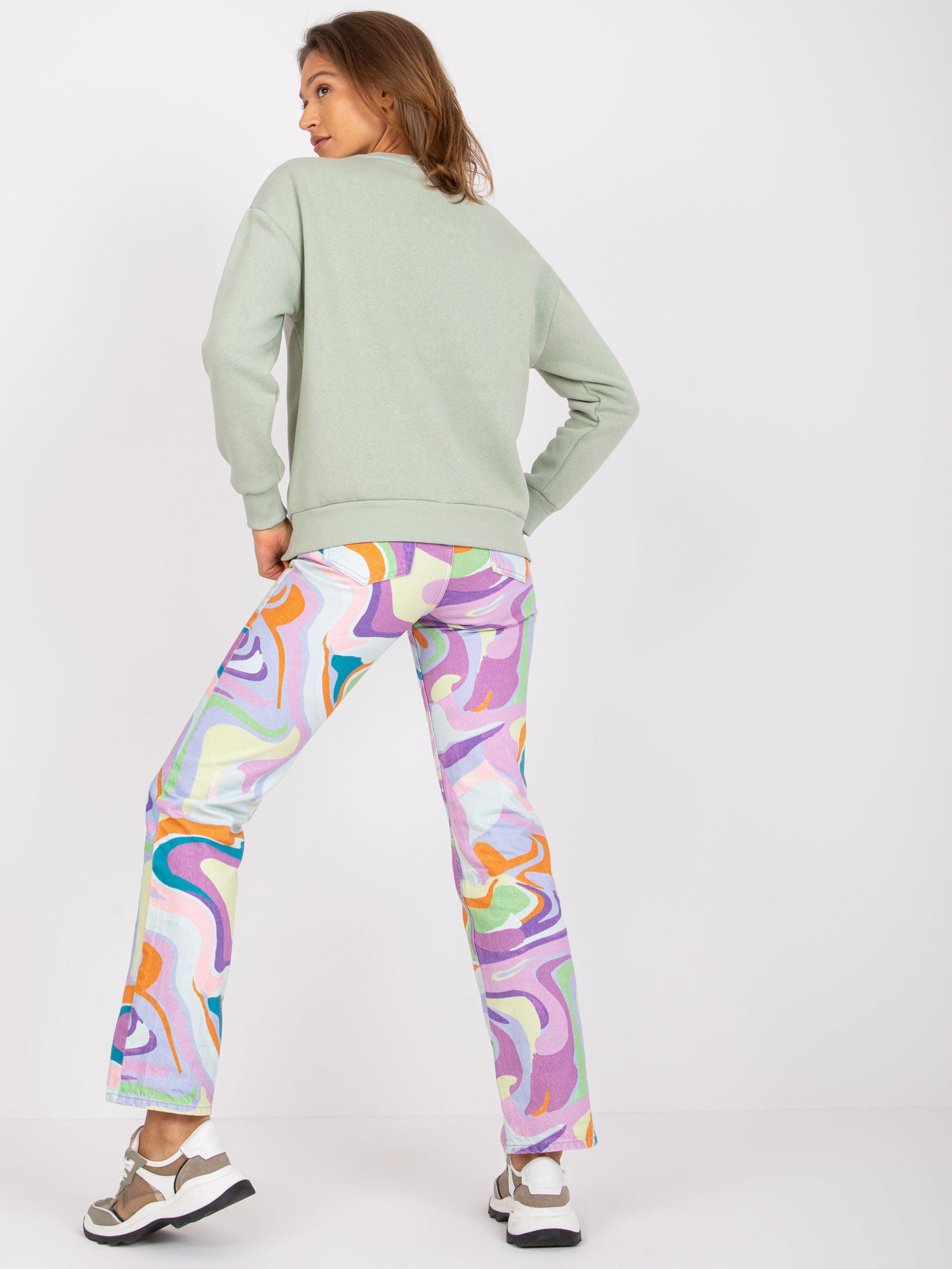 SUBLEVEL Jasnozielona bluza dresowa