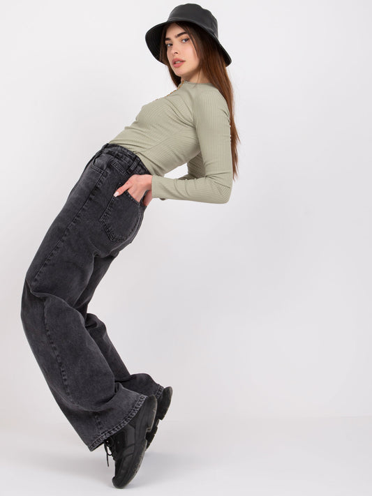Miętowa bluzka z guzikami