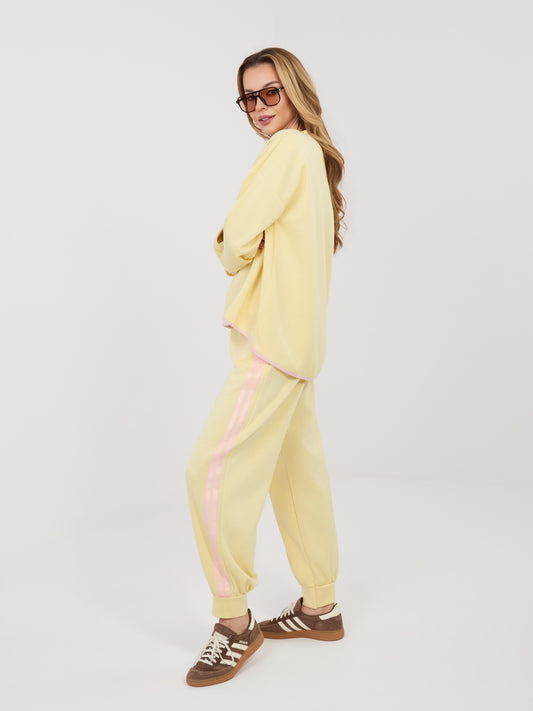 RUE PARIS Jasnożółta asymetryczna bluza oversize