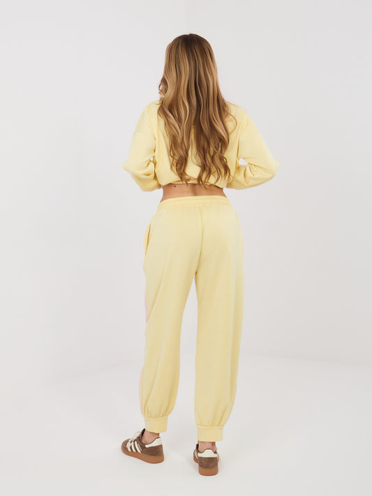 RUE PARIS Jasnożółta asymetryczna bluza oversize
