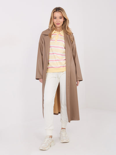 Jasnożółta bluza oversize w paski