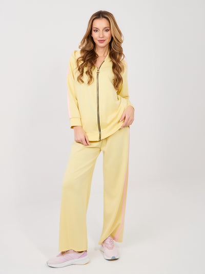 RUE PARIS Jasnożółta bluza oversize z suwakiem