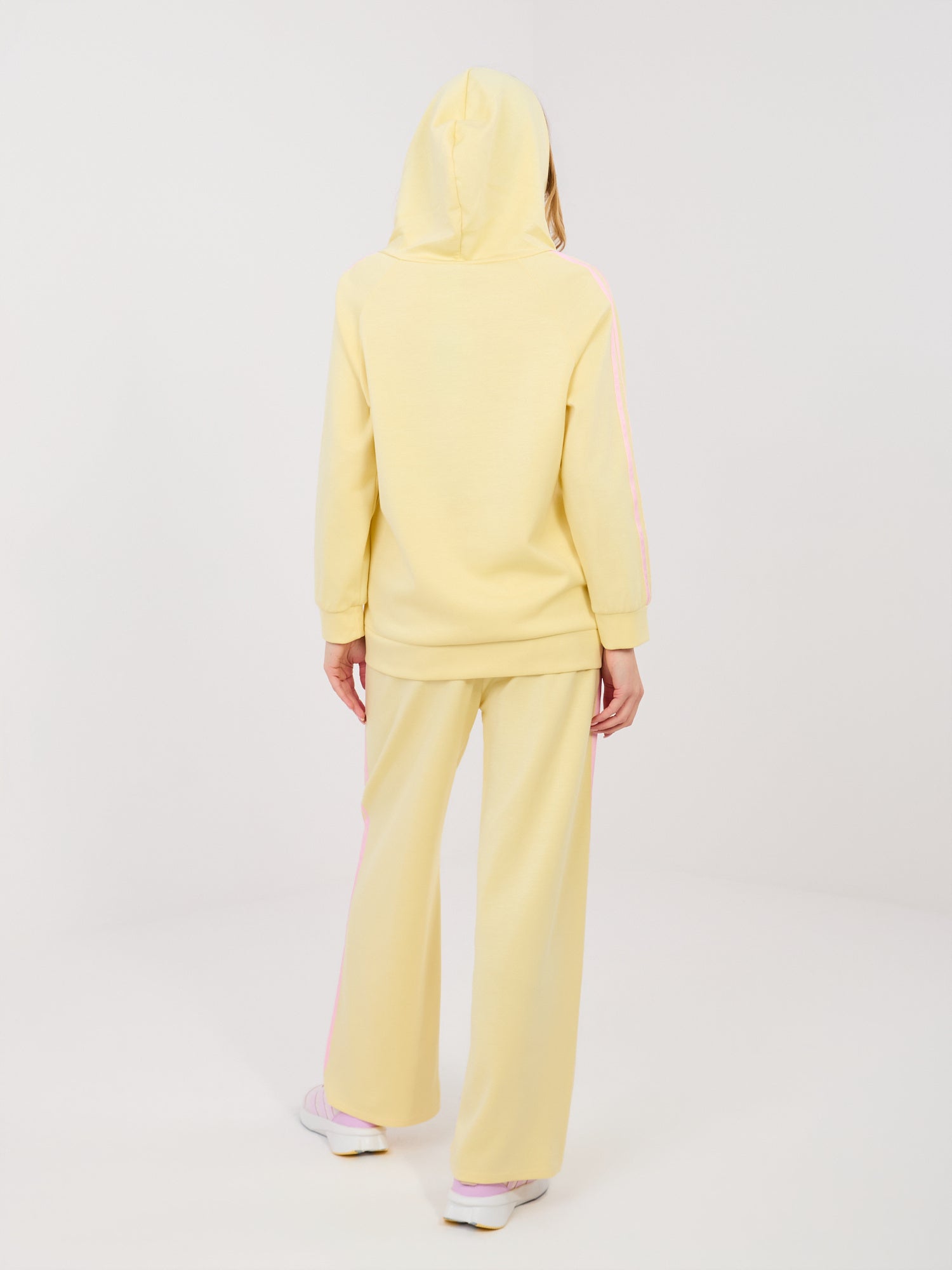 RUE PARIS Jasnożółta bluza oversize z suwakiem