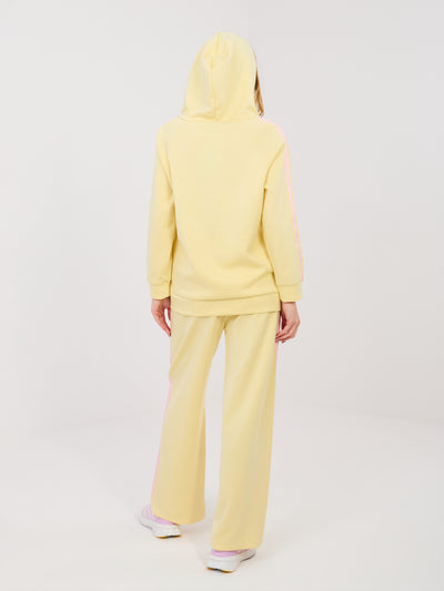 RUE PARIS Jasnożółta bluza oversize z suwakiem