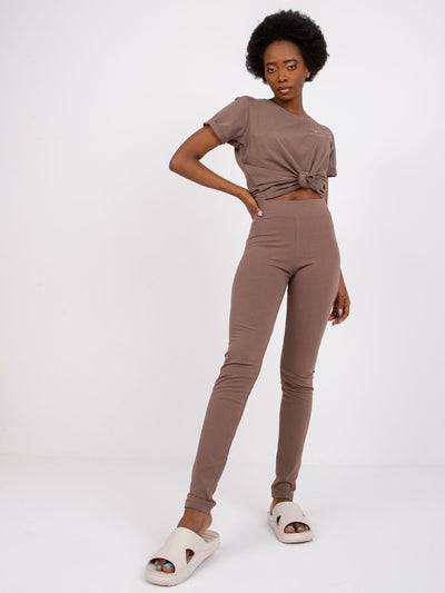 Legginsy basic kawowe