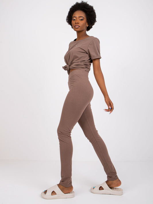 Legginsy basic kawowe