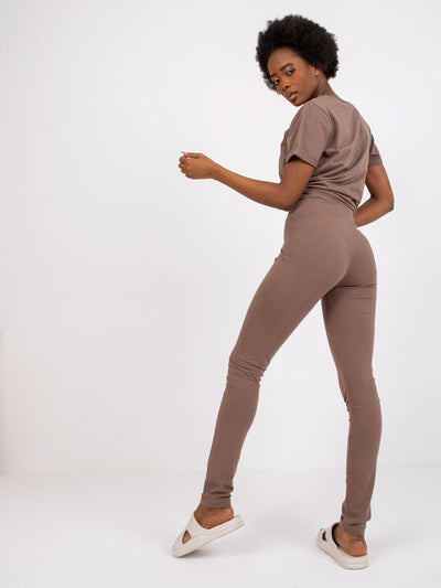 Legginsy basic kawowe