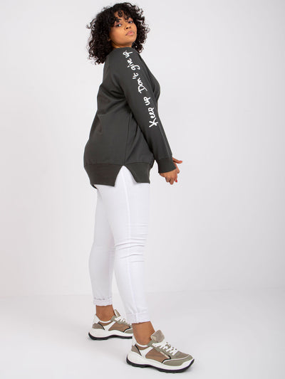 Khaki damska tunika plus size