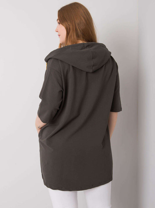 Khaki damska bluza plus size rozpinana
