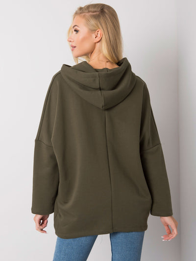 Khaki bluza kangurka z kapturem