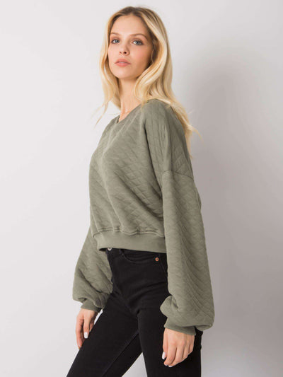Khaki pikowana bluza damska