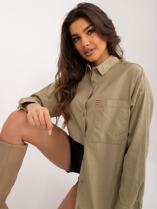 Khaki klasyczna koszula oversize